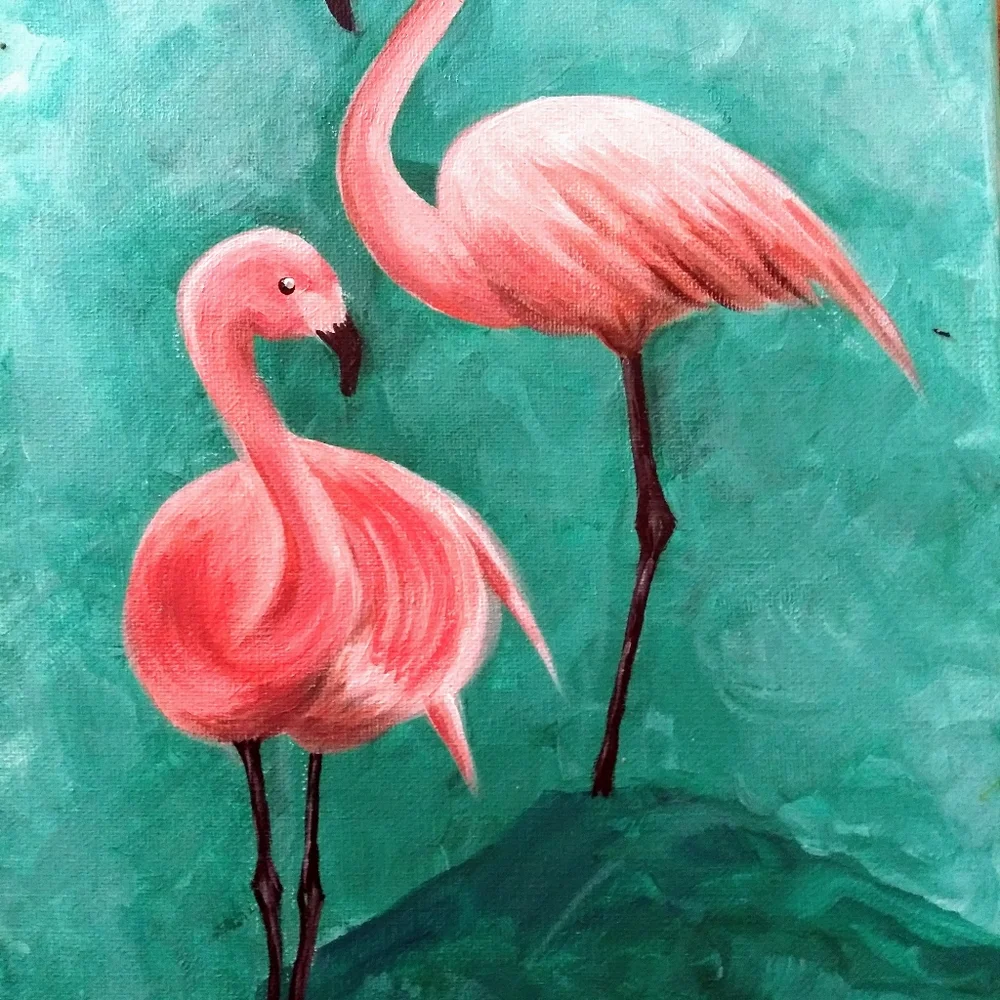 Original Flamingo Painting 14